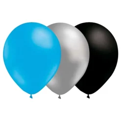 Ballongkungen AB Ballonkombi Lyseblå-Sølv-Sort - Balloner