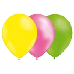 Ballongkungen AB Ballonkombi Lysegul-Limegrøn-Metallic Lyserød - Balloner