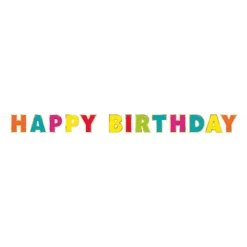 Online Unique UK Inc t/as Unique Party Banner Happy Birthday Flerfarvet