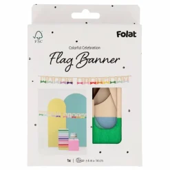 Folat B.V. Banner Happy Birthday i træ - Oppyntning