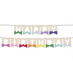 Folat B.V. Banner Happy Birthday i træ - Oppyntning