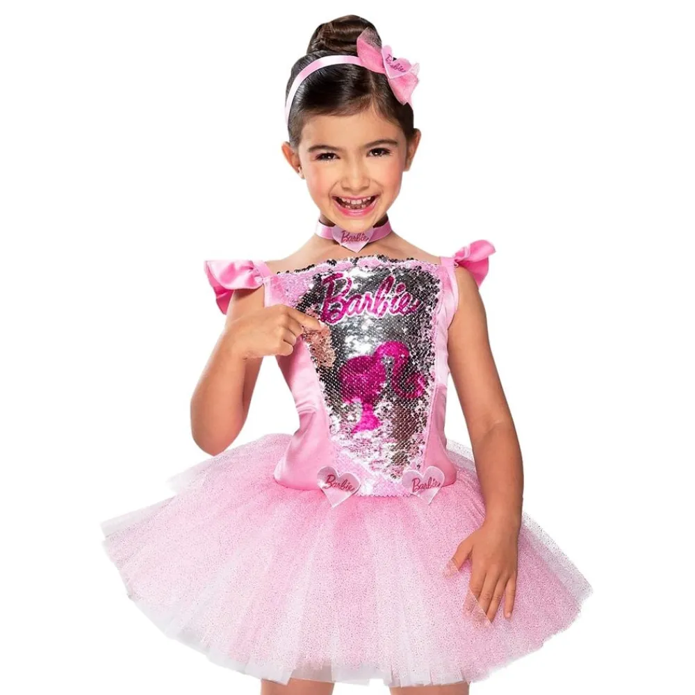 Rubies Netherland B.V. Barbie Ballerina Pailletter Børnekostume - Tøj|Udklædningskostumer