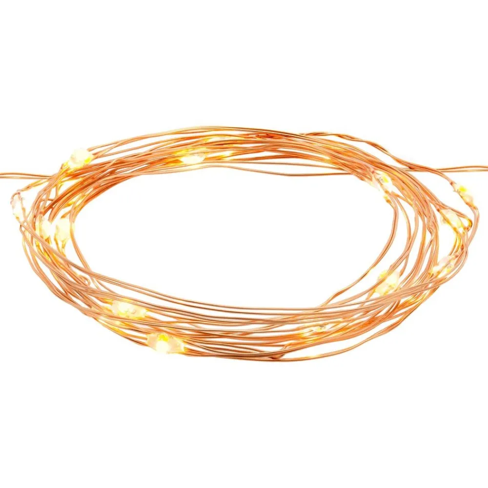Discount PartyDeco sp. z o.o. Batteridrevet LED Lyskæde Kobber
