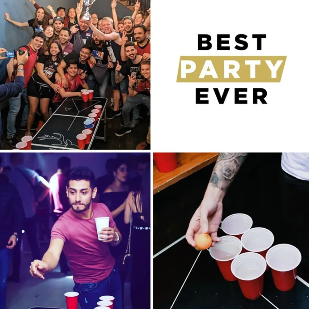 New Partyking AB Beer Pong Bord Flip Cup