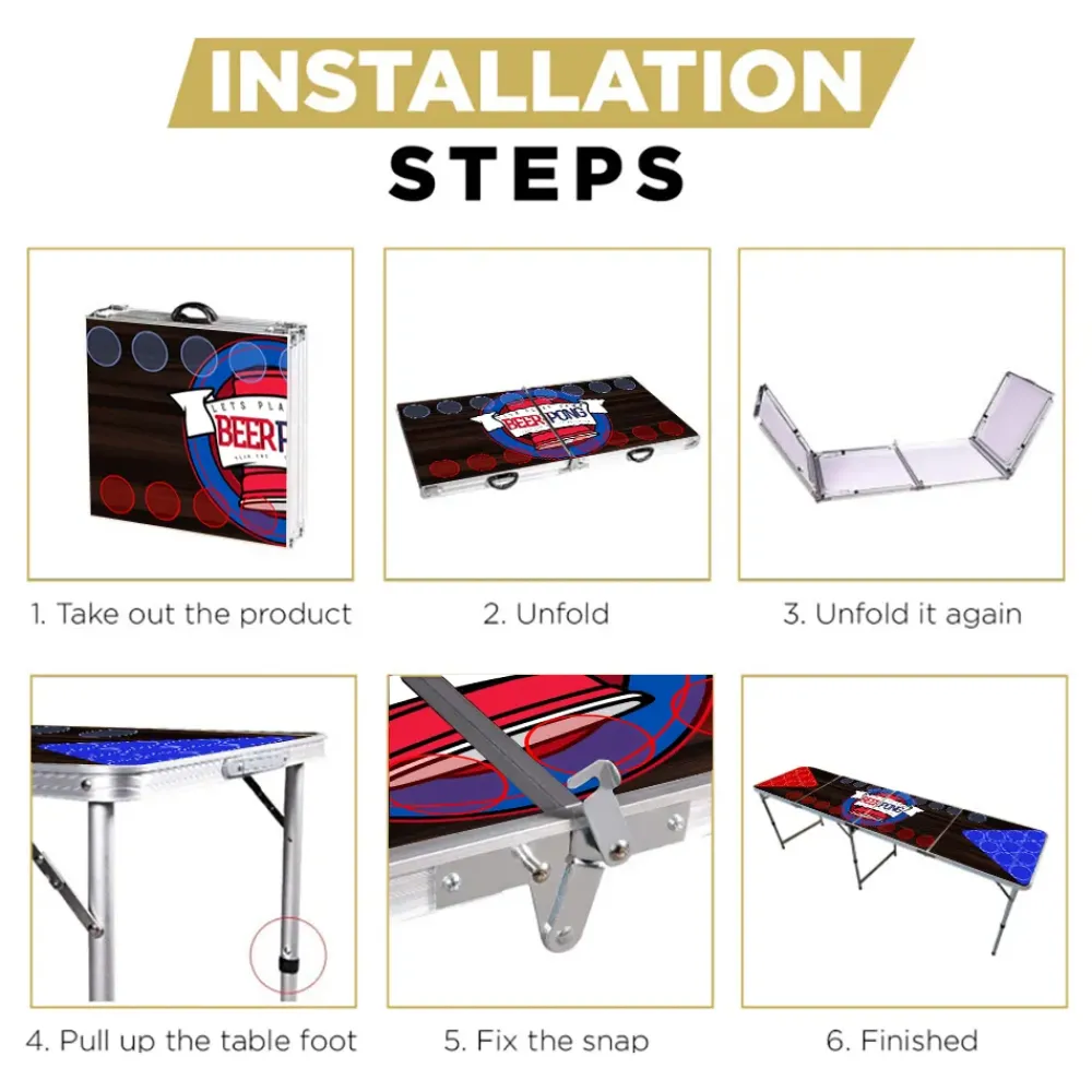 New Partyking AB Beer Pong Bord Flip Cup