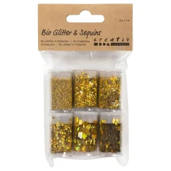 New Creativ Company AB Bio-Glitter Blandede Guld Sæt