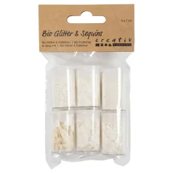 Creativ Company AB Bio-Glitter Blandede Hvidt Sæt - Hobby & Fritid