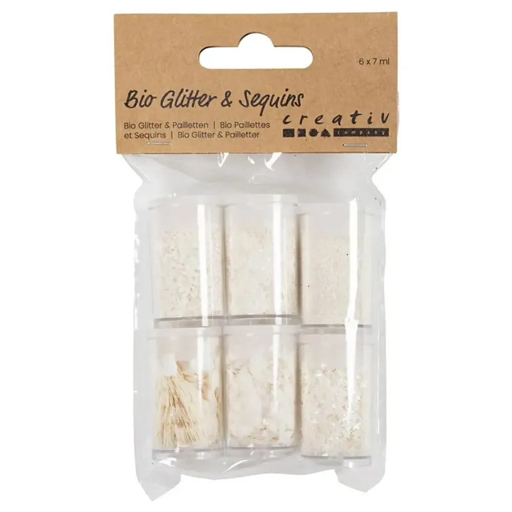 Creativ Company AB Bio-Glitter Blandede Hvidt Sæt - Hobby & Fritid
