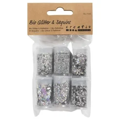 Hot Creativ Company AB Bio-Glitter Blandet Sølv Sæt