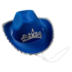 Hot Hisab/Joker Company AB Blå Cowboyhat med Tiara