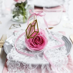 PartyDeco sp. z o.o. Blondestof Blomster Offwhite på Rulle - Hobby & Fritid|Oppyntning