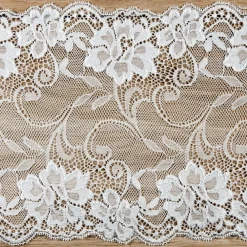PartyDeco sp. z o.o. Blondestof Blomster Offwhite på Rulle - Hobby & Fritid|Oppyntning