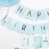 PartyDeco sp. z o.o. Blå Vimpelguirlande Happy Birthday - Oppyntning