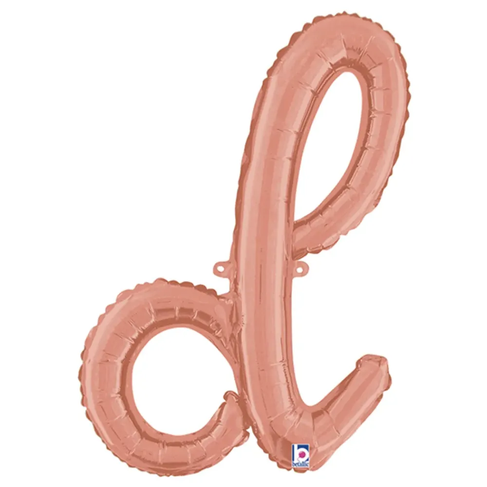 Ballongkungen AB Bogstavballon Script Roséguld - Oppyntning|Balloner