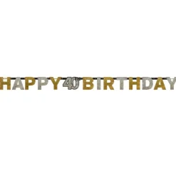 Hot Reithmüller Europe GmbH Bogstavguirlande Happy Birthday 40 år