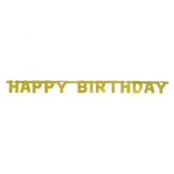 Unique UK Inc t/as Unique Party Bogstavguirlande Happy Birthday Guld - Oppyntning