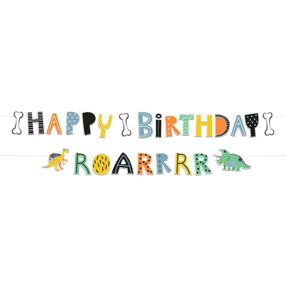 Folat B.V. Bogstavguirlande Happy Birthday Dino Roar - Oppyntning