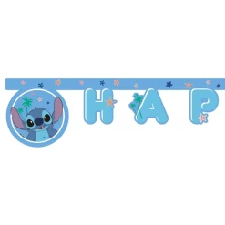Globos Europe B.V. Bogstavguirlande Happy Birthday Stitch & Angel - Oppyntning|Merchandise