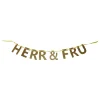 Best Hisab/Joker Company AB Bogstavguirlande "Herr & Fru" Guld
