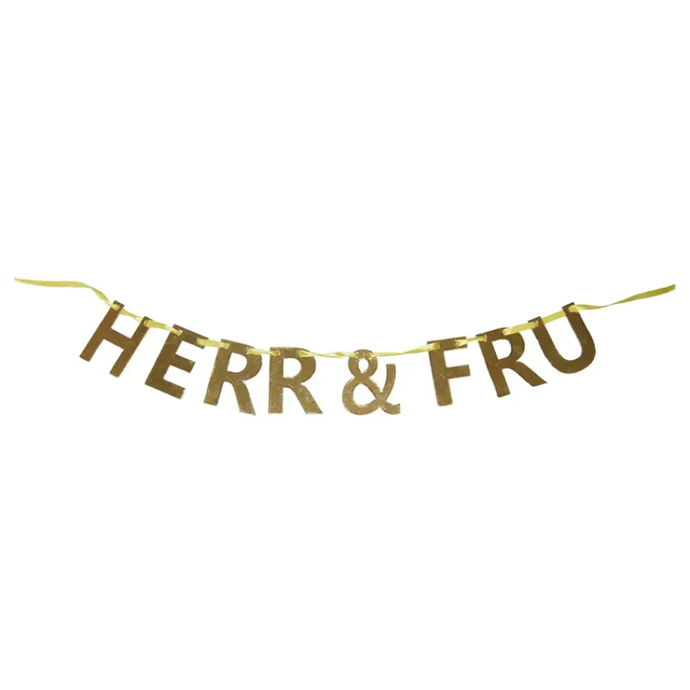 Best Hisab/Joker Company AB Bogstavguirlande "Herr & Fru" Guld
