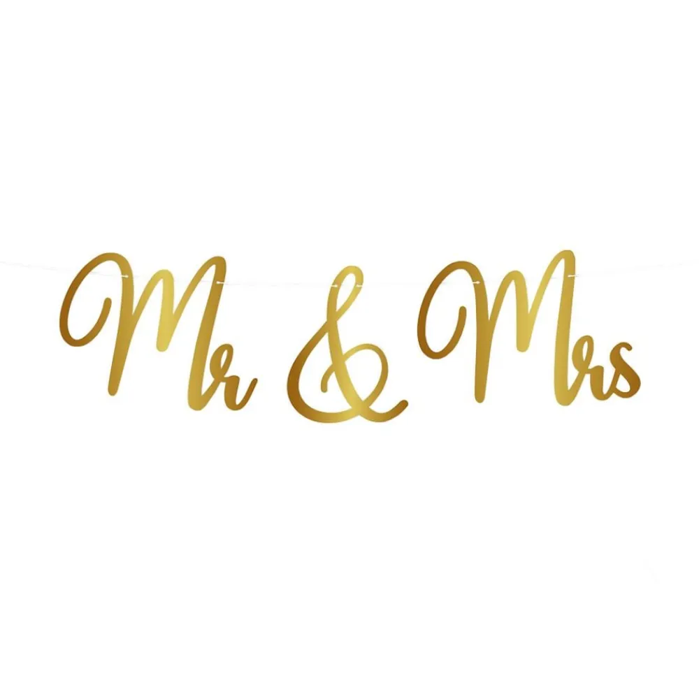 Globos Europe B.V. Bogstavsguirlande Mr & Mrs - Oppyntning