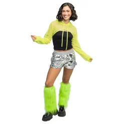 Boland Party Partners B.V. Bolero Fishnet UV Neongul - Tøj|Tilbehør