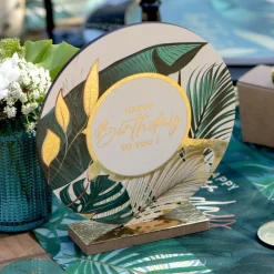 Santex Borddekoration Birthday Jungle Vert - Hjem & Husholdning|Oppyntning