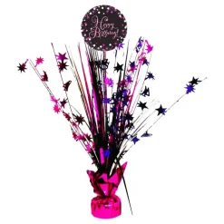 Best Reithmüller Europe GmbH Borddekoration Happy Birthday Sort/Lyserød Glitter