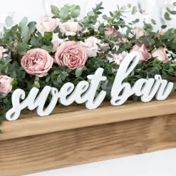 PartyDeco sp. z o.o. Borddekoration Sweet Bar Hvid - Oppyntning|Borddækning