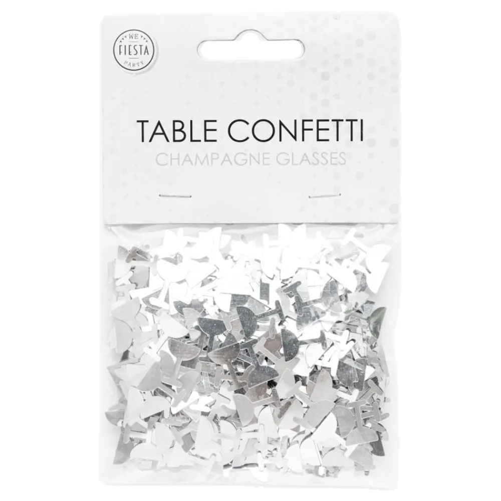 Clearance Globos Europe B.V. Bordkonfetti Champagneglas Sølv Metallic