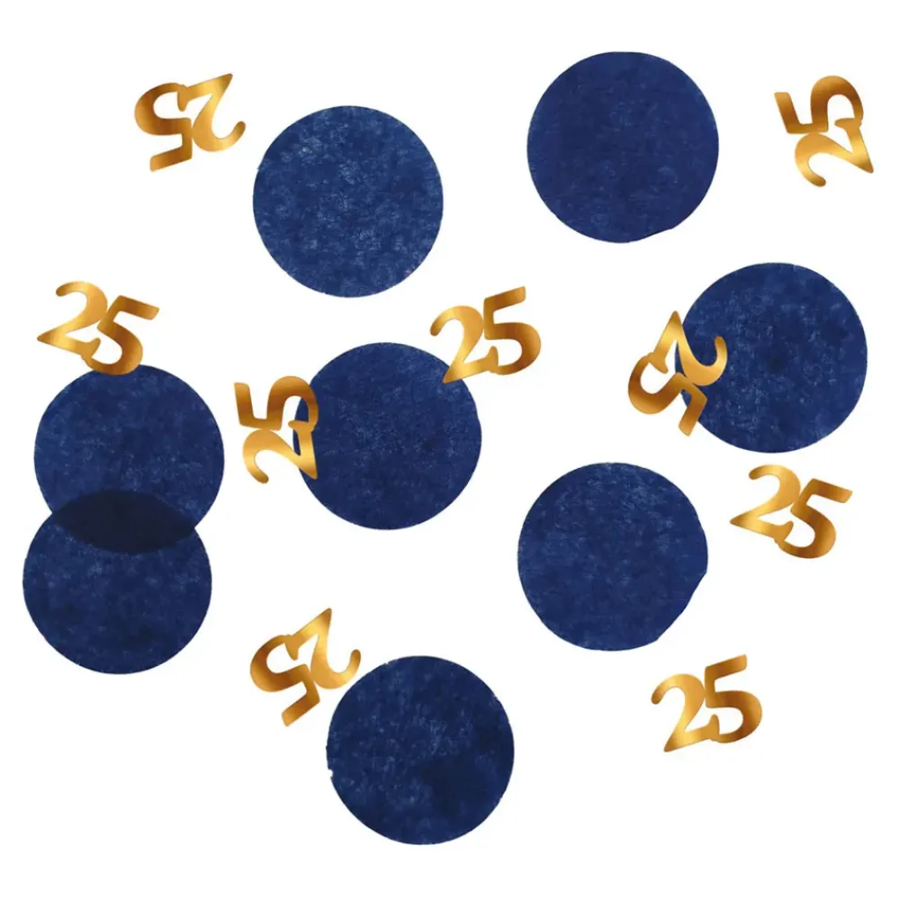 Clearance Folat B.V. Bordkonfetti Happy 25th True Blue