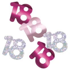 Discount Unique UK Inc t/as Unique Party Bordkonfetti 18 Lyserød/Sølv