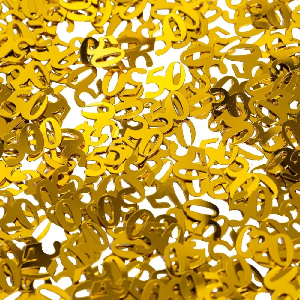 Globos Europe B.V. Bordkonfetti Tal 50 Guld Metallic - Borddækning