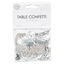 Globos Europe B.V. Bordkonfetti Tal 25 Sølv Metallic - Oppyntning|Borddækning