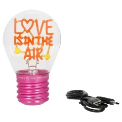 Kidek AB Bordlampe i glødepæreform Love is in the air - Hjem & Husholdning|Oppyntning