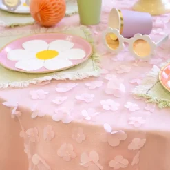 Online PartyDeco sp. z o.o. Bordløber Blomster Lyserød Pastel