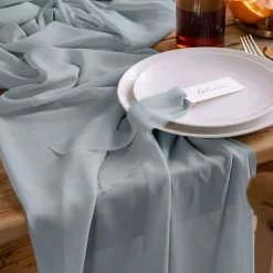 Hot PartyDeco sp. z o.o. Bordløber Chiffon Disblå
