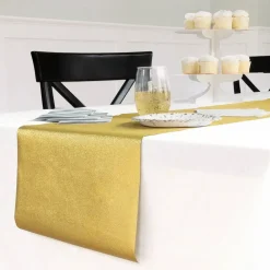 Unique UK Inc t/as Unique Party Bordløber Guld Glitter - Oppyntning|Borddækning