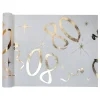 Clearance Santex Bordløber 80 Hvid/Guld
