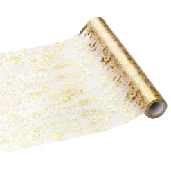 PartyDeco sp. z o.o. Bordløber i Net Guld Metallic - Borddækning