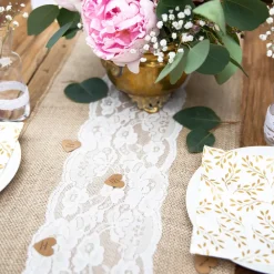 Online PartyDeco sp. z o.o. Bordløber Jute med Blonde