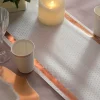 Online Santex Bordløber Prikket Hvid/Lyserød
