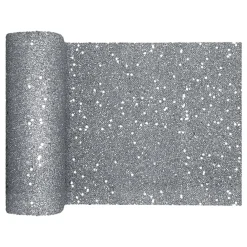 Outlet Santex Bordløber Tyk Sølv Glitter