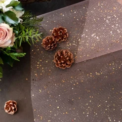 Sale Santex Bordløber Tyl Glitter Roséguld