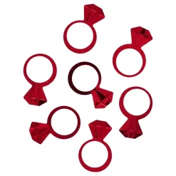 CG Global Products Ltd Bordskonfetti Ringe Røde - Oppyntning|Borddækning