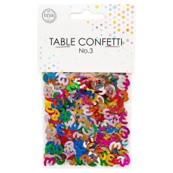 Best Globos Europe B.V. Bordskonfetti Tal 3 Farvemix Metallic