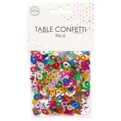 Online Globos Europe B.V. Bordskonfetti Tal 6 Farvemix Metallic