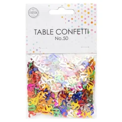 Clearance Globos Europe B.V. Bordskonfetti Tal 50 Farvemix Metallic
