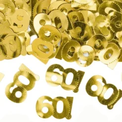 PartyDeco sp. z o.o. Bordskonfetti Tal 60 Guld Metallic - Oppyntning|Borddækning