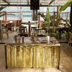 Boland Party Partners B.V. Bordskørt Metallic Guld - Festtilbehør|Oppyntning